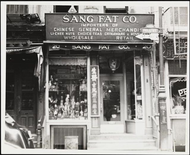 20 Pell Street, Sang Fat Co. October 18, 1941. Photo by Beecher Ogden/MCNY.